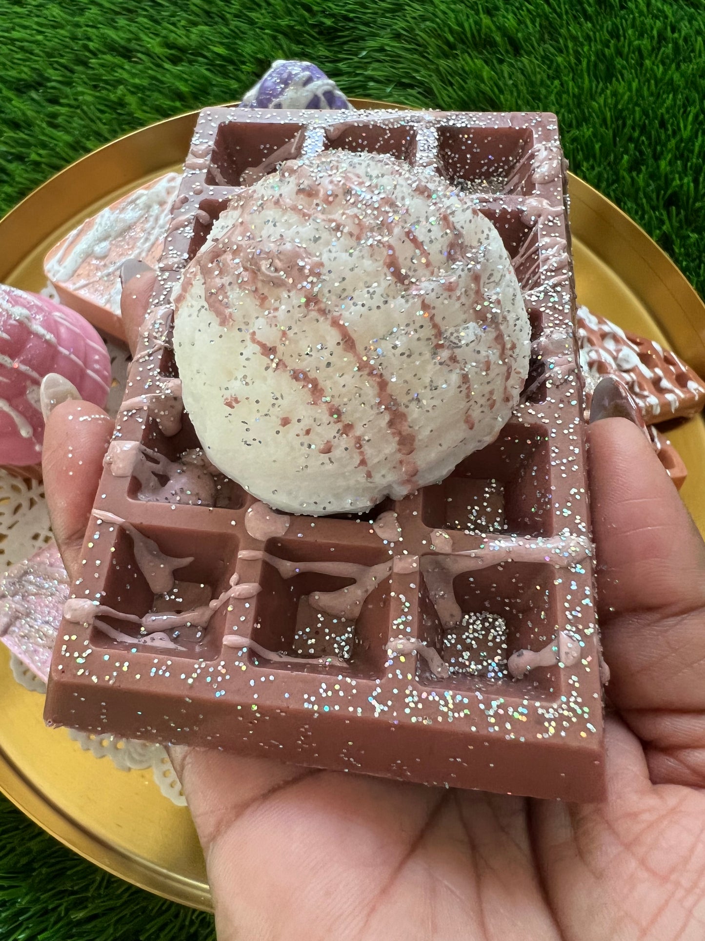 Waffle w/ Scoop of Ice Cream Soap